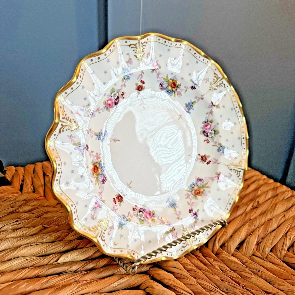 Royal Crown‎ Derby Royal Antoinette Dinner Plate 7019225 English Bone China 10